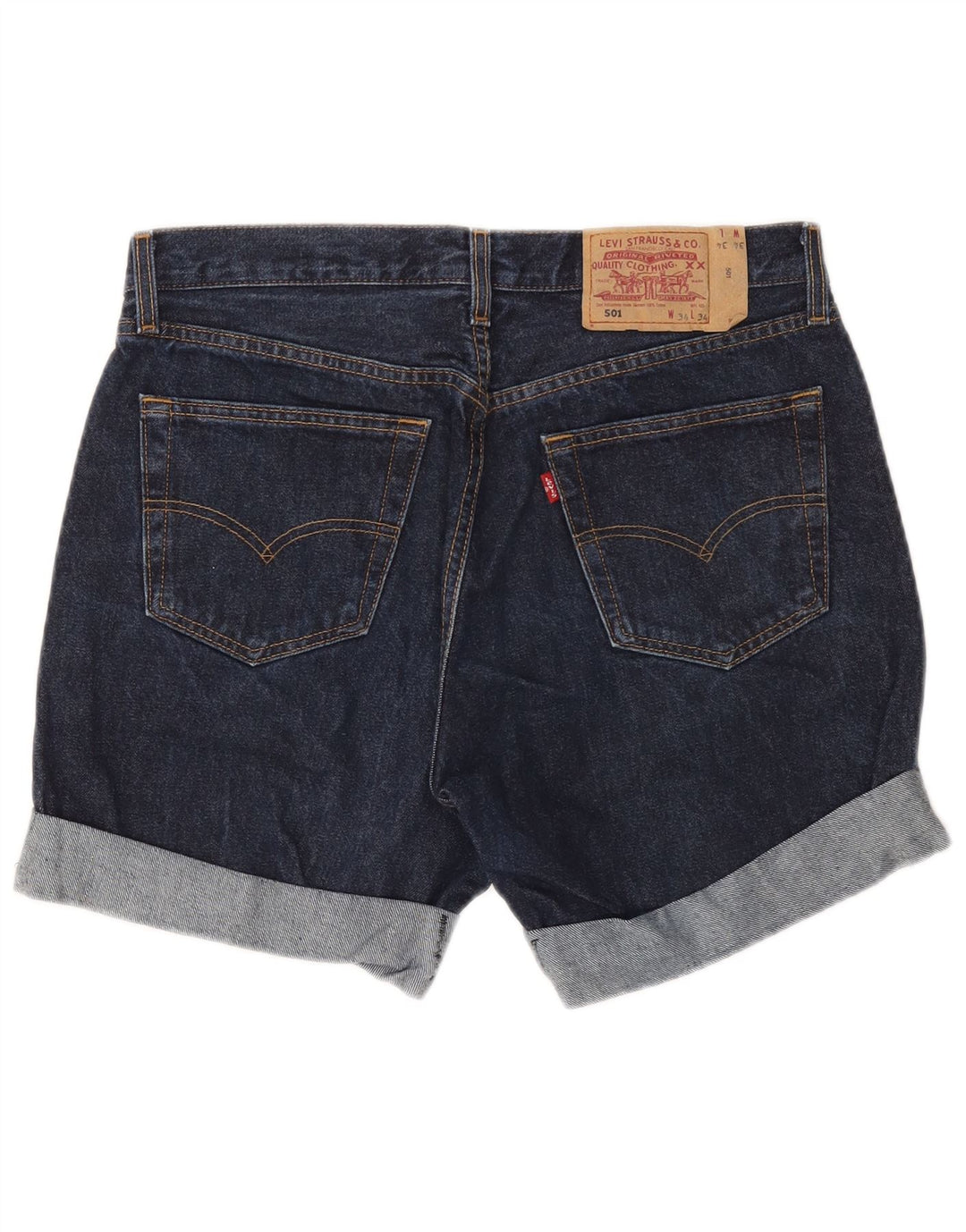 Levi's Herre 501 denimshorts W34 Large Navy Blue