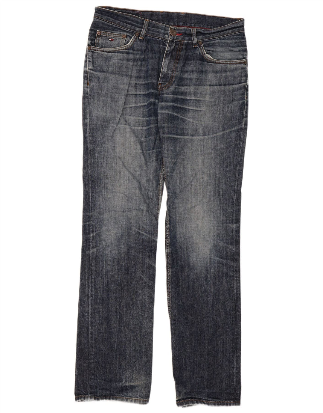 Tommy Hilfiger Straight Jeans til mænd W32 L34 Blå Bomuld