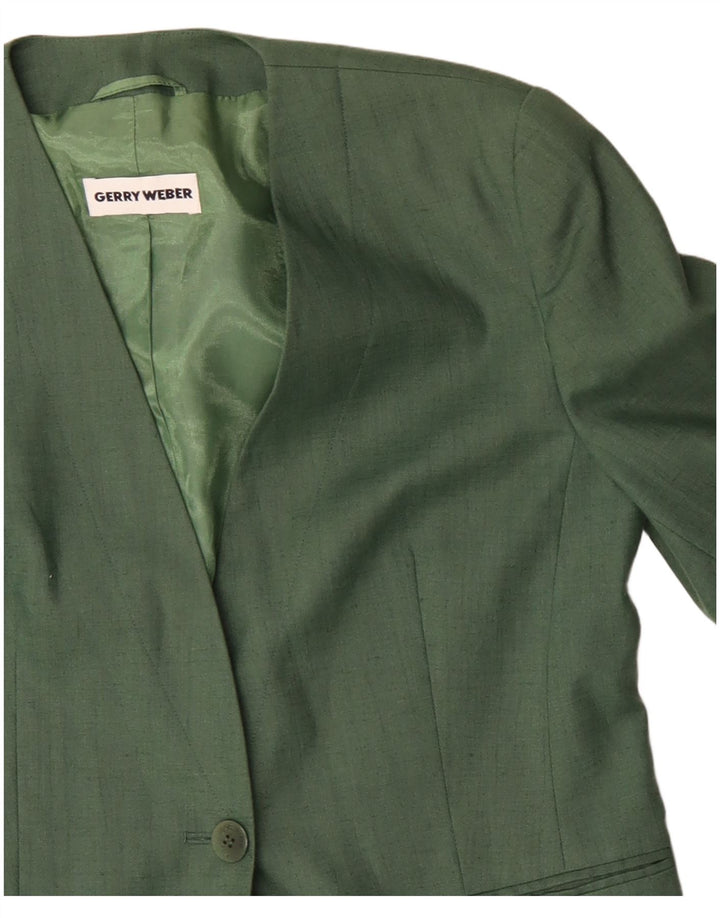 Gerry Weber Dame 1-knaps blazerjakke EU 38 Medium Green Linen