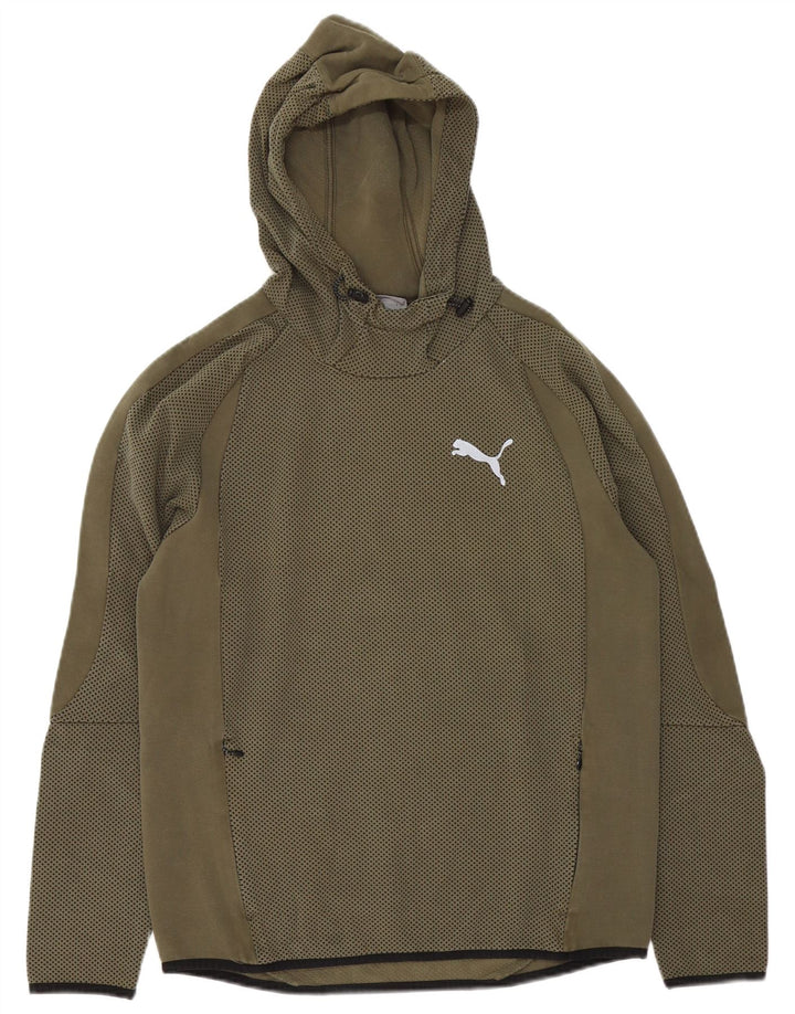 Puma Herre hættetrøje Jumper Medium Khaki plettet bomuld