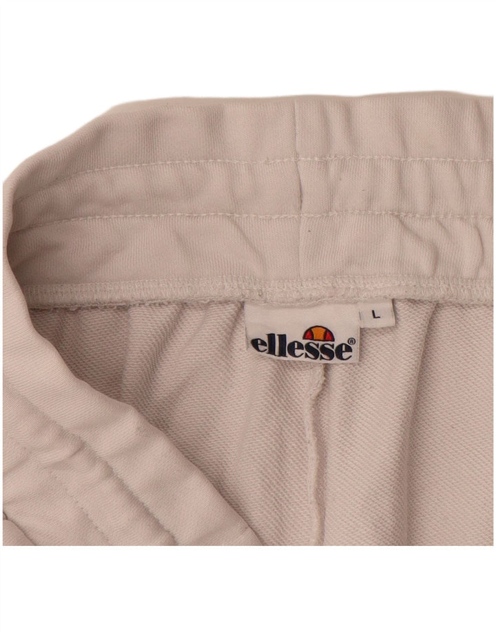ELLESSE Træningsdragt til kvinder Joggers UK 14 Large Off White Bomuld