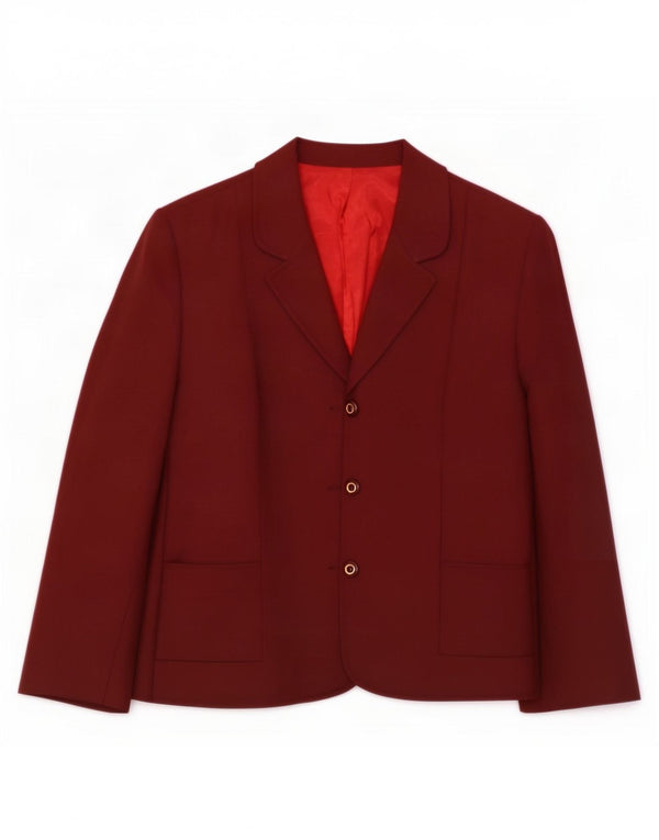 El Encore Dame 3-knaps blazerjakke UK 14 Medium Burgundy Polyester