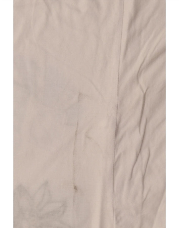 Desigual Dame Oversized grafisk T-shirt Top UK 10 Small White