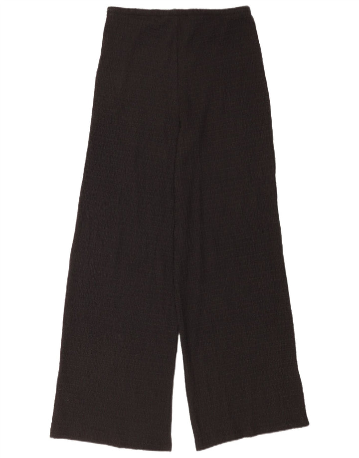 Zara Kvinder Casual Bukser med brede ben Medium W28 L31 Sort Polyester
