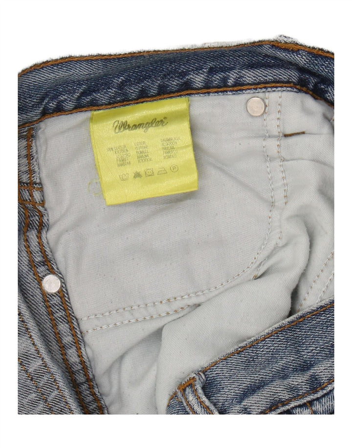 WRANGLER Mens Distressed Straight Jeans  W34 L34 Blue Cotton Vintage Wrangler and Second-Hand Wrangler from Messina Hembry 