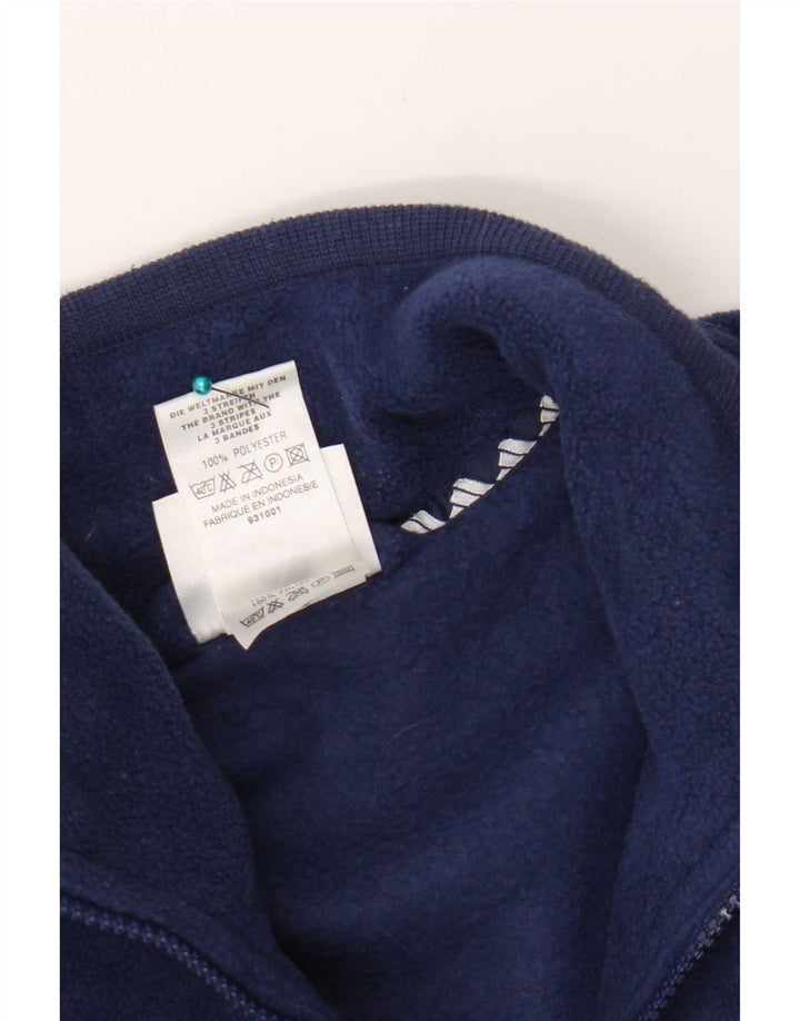 Adidas fleecetrøje med lynlås til drenge 13-14 år marineblå polyester