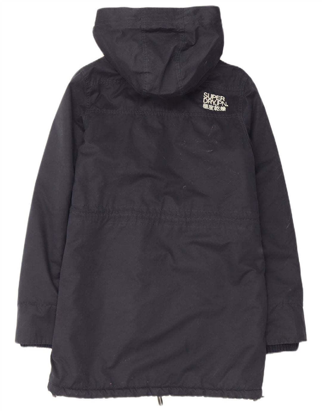 Superdry Sherpa Parkajakke med hætte til mænd UK 38 Mellem marineblå polyester