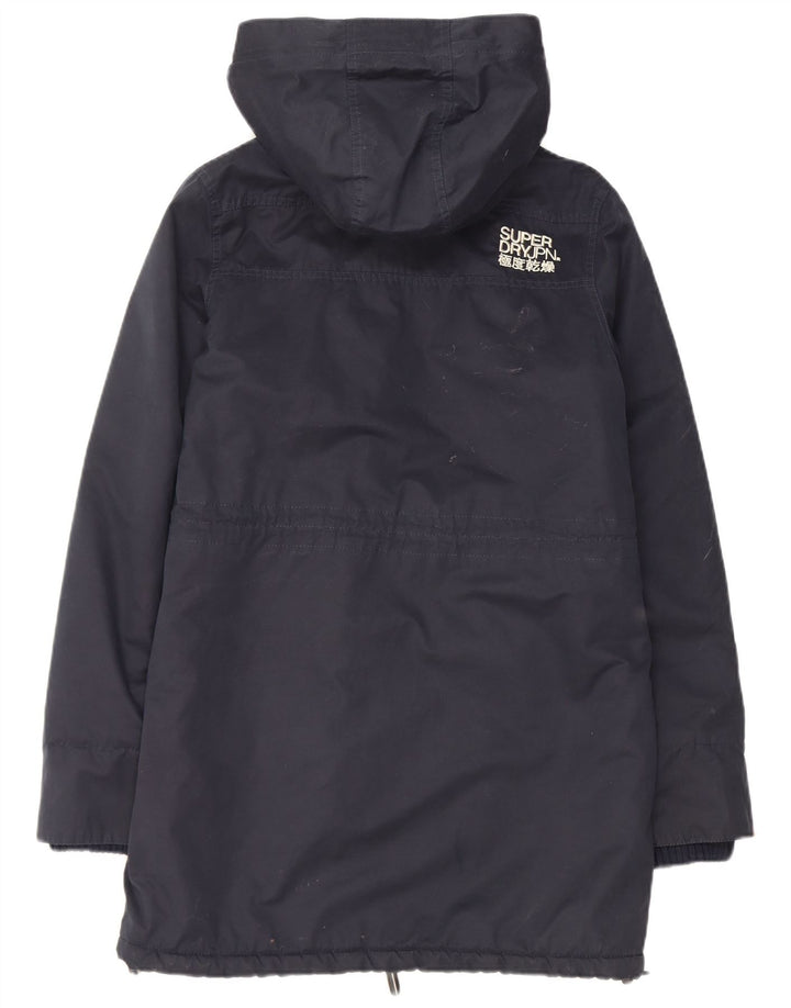 Superdry Sherpa Parkajakke med hætte til mænd UK 38 Mellem marineblå polyester