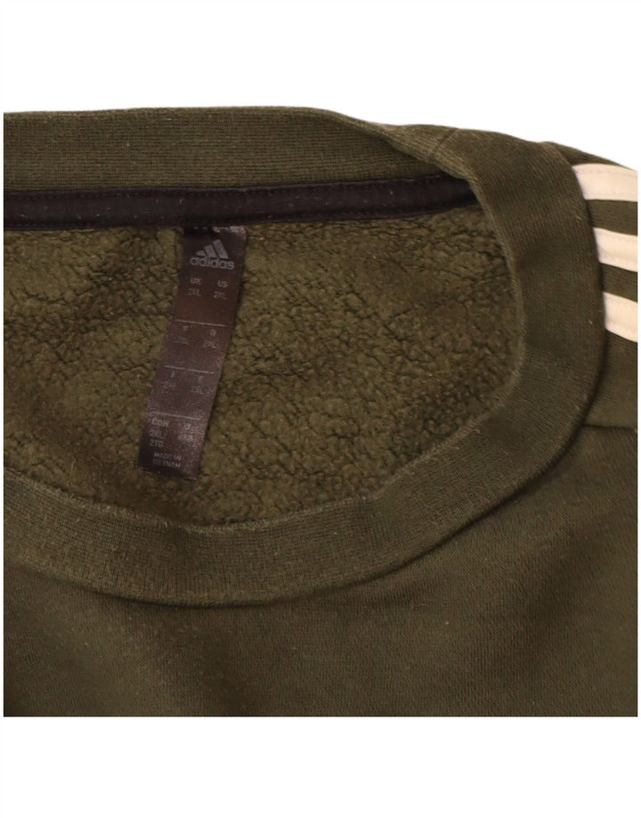 Adidas Sweatshirt Jumper til mænd 2XL Khaki Bomuld