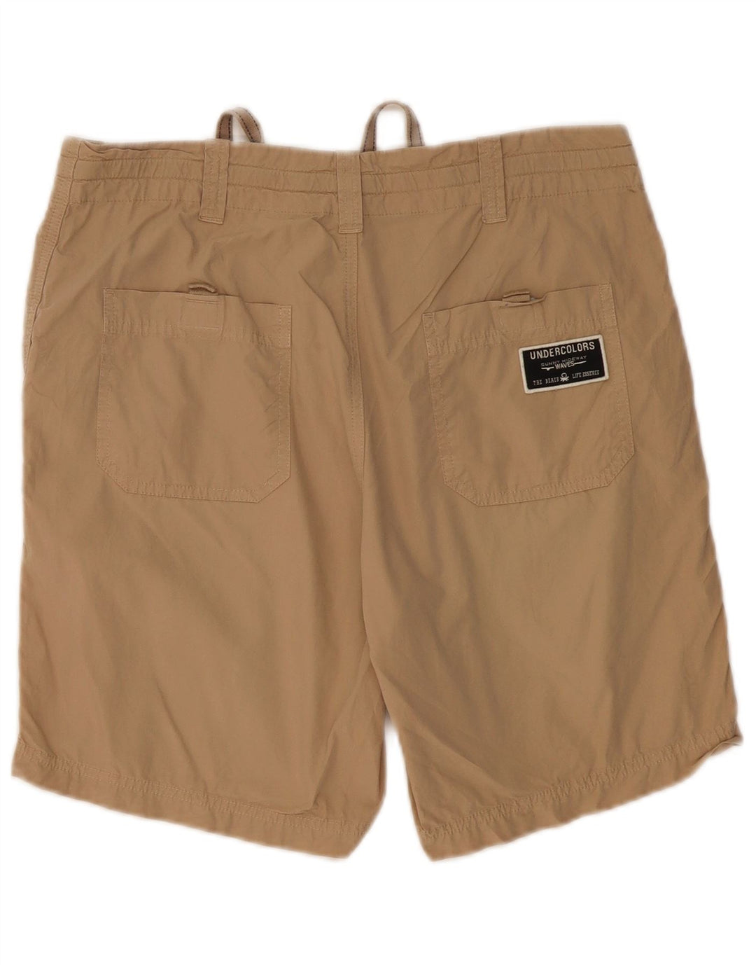 BENETTON Herre Chino Shorts Medium W32 Beige Bomuld