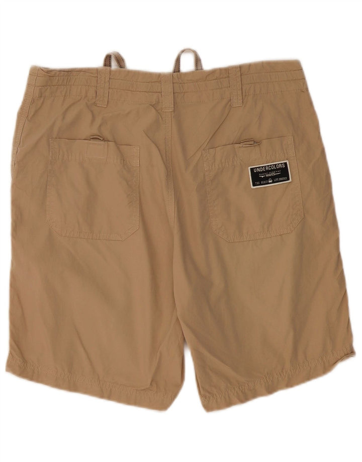 BENETTON Herre Chino Shorts Medium W32 Beige Bomuld