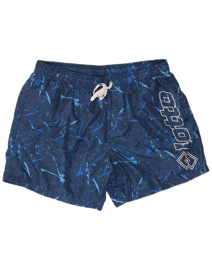 Lotto Herre grafiske svømmeshorts 2XL marineblå geometrisk polyester