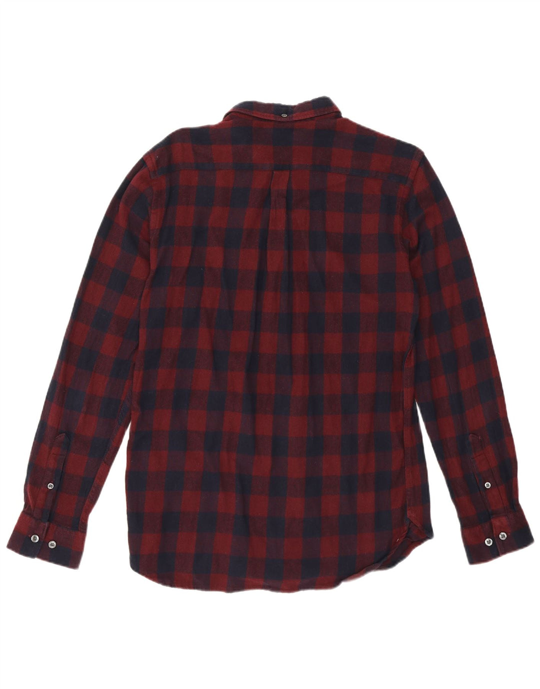 French Connection Herre Flanellskjorte Medium Burgundy Gingham Cotton