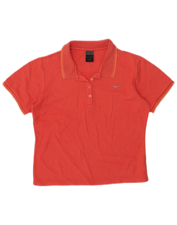 Nike Dame Polo Shirt UK 10/12 Medium Red