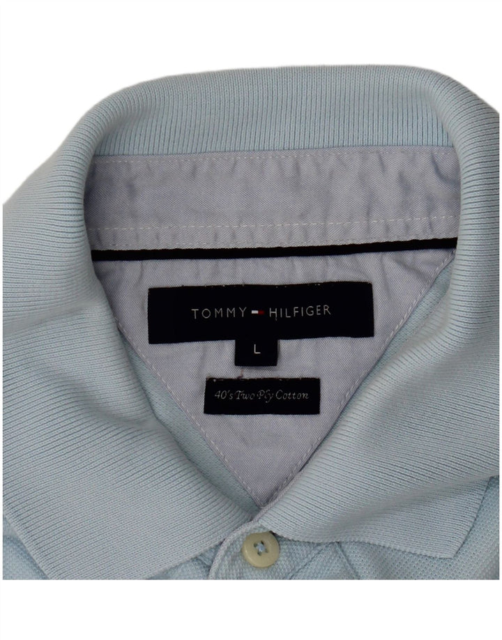 Tommy Hilfiger Herre Polo Shirt Large Blue