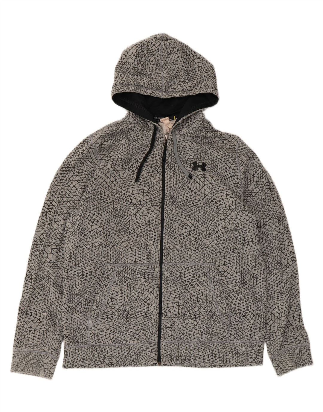 Under Armour Herre hættetrøje med lynlås Stor Grå Geometrisk