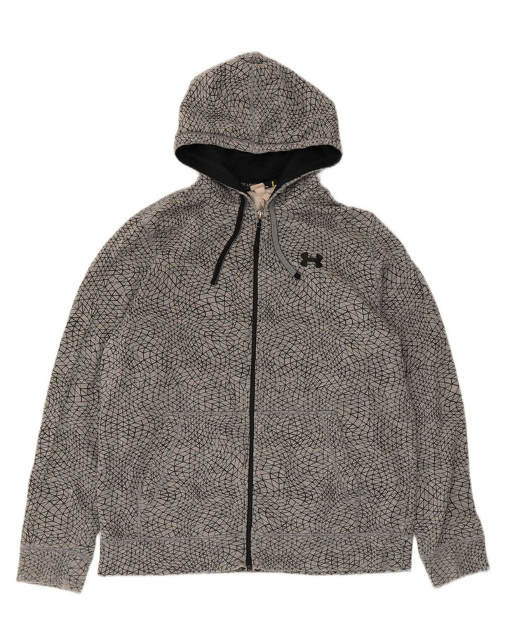 Under Armour Herre hættetrøje med lynlås Stor Grå Geometrisk