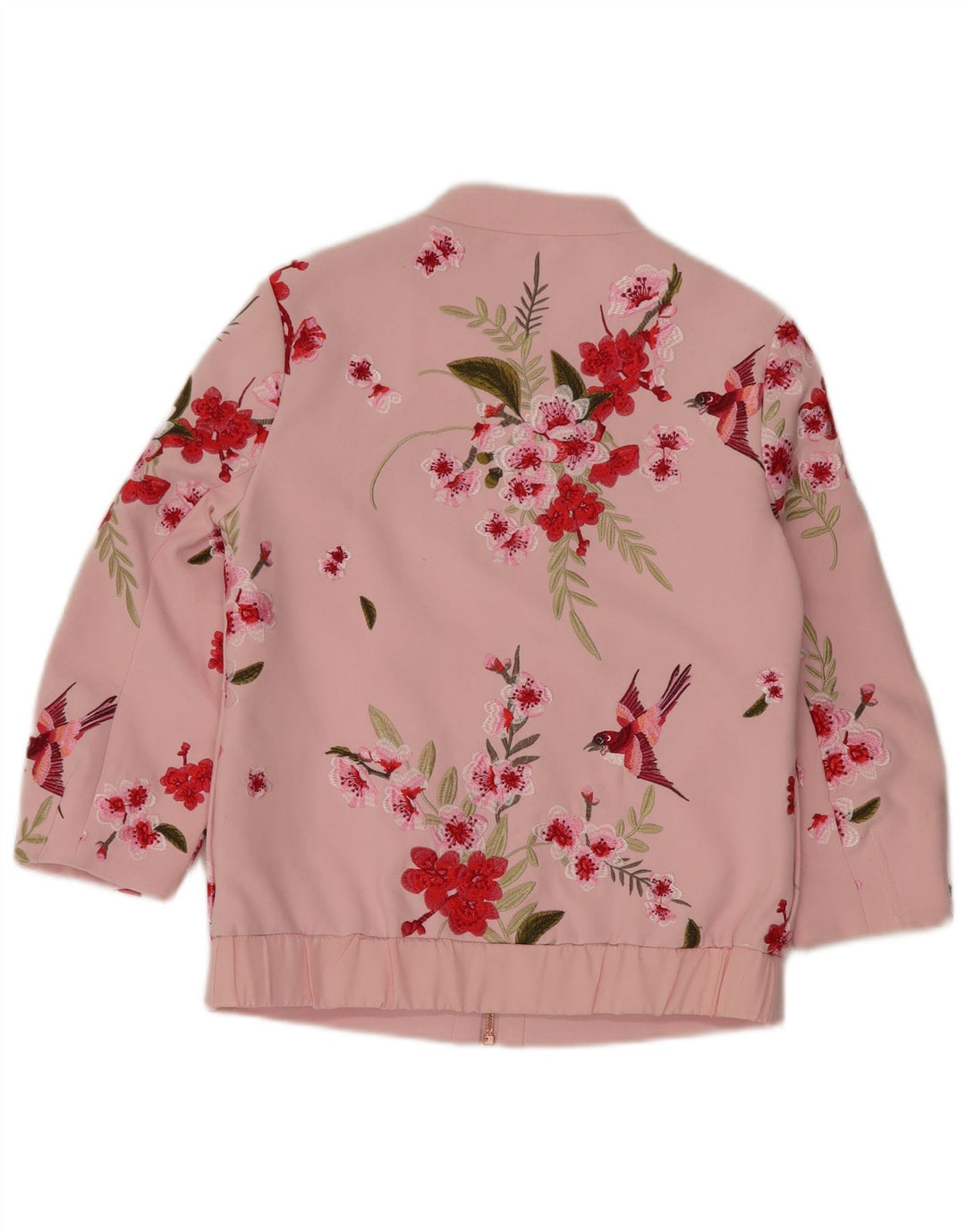 TED BAKER Dame Loose Fit Cardigan Top Størrelse 1 XS Pink Floral Polyester