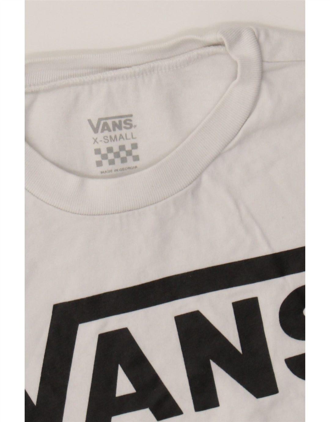 VANS Womens Graphic T-Shirt Top UK 6 XS White Vintage Vans and Second-Hand Vans from Messina Hembry 