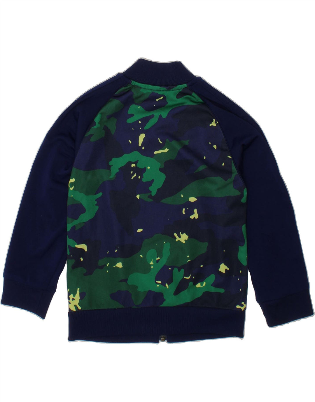 ADIDAS Boys Tracksuit Top Jacket 3-4 Years Navy Blue Camouflage Polyester Vintage Adidas and Second-Hand Adidas from Messina Hembry 