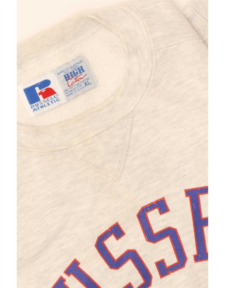 Russell Athletic Herre Grafisk Sweatshirt Jumper XL Grå Bomuld