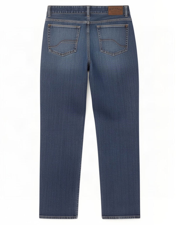 Fat Face Herre Straight Jeans W34 L30 Blå Bomuld