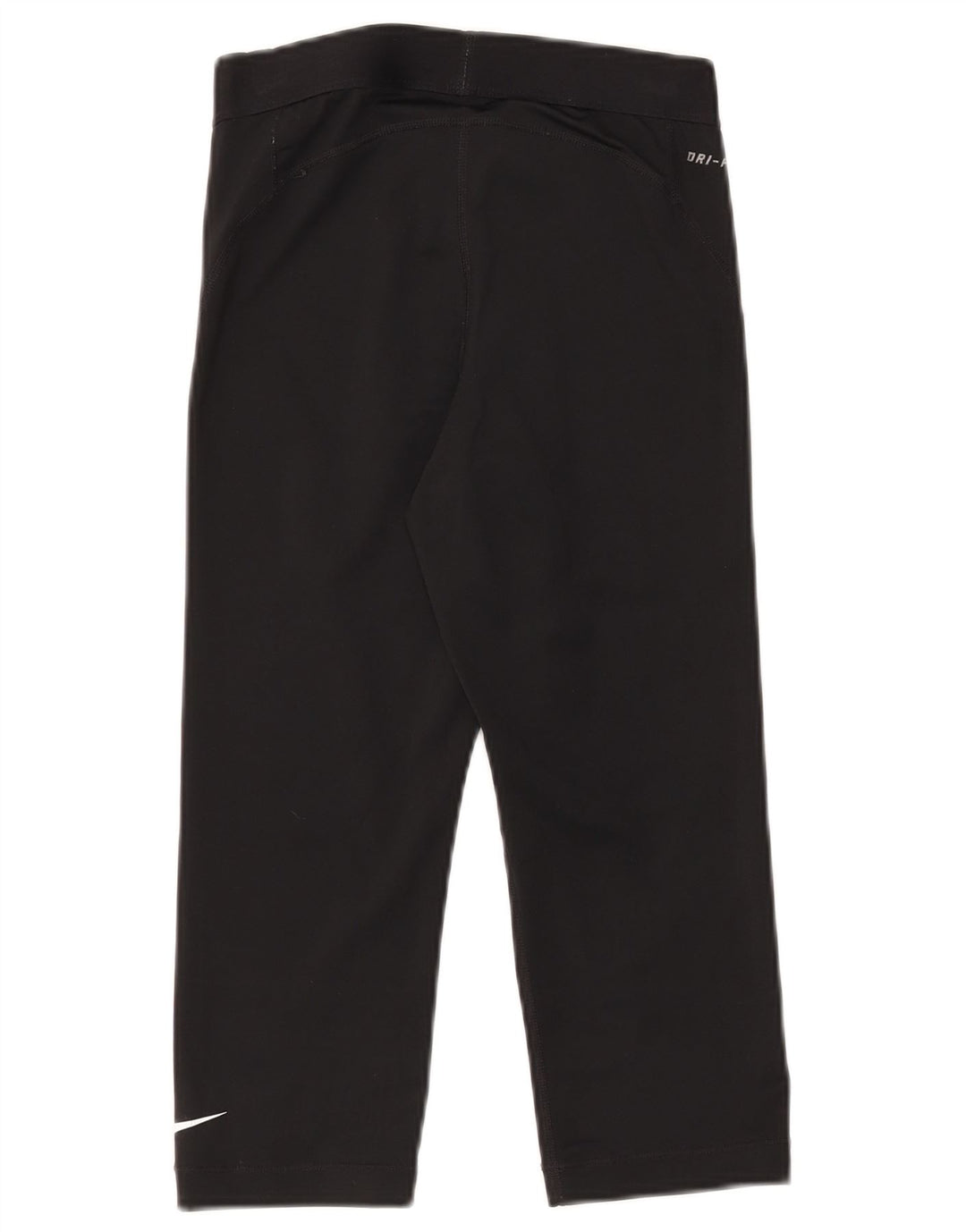 Nike Dame Capri Graphic Træningsdragt Bukser UK 10 Small Black Polyester