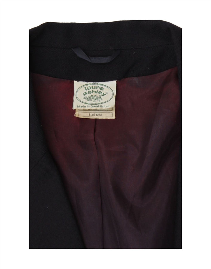 Laura Ashley Dame 2 Button Blazer Jacket UK 10 Small Navy Blue Wool