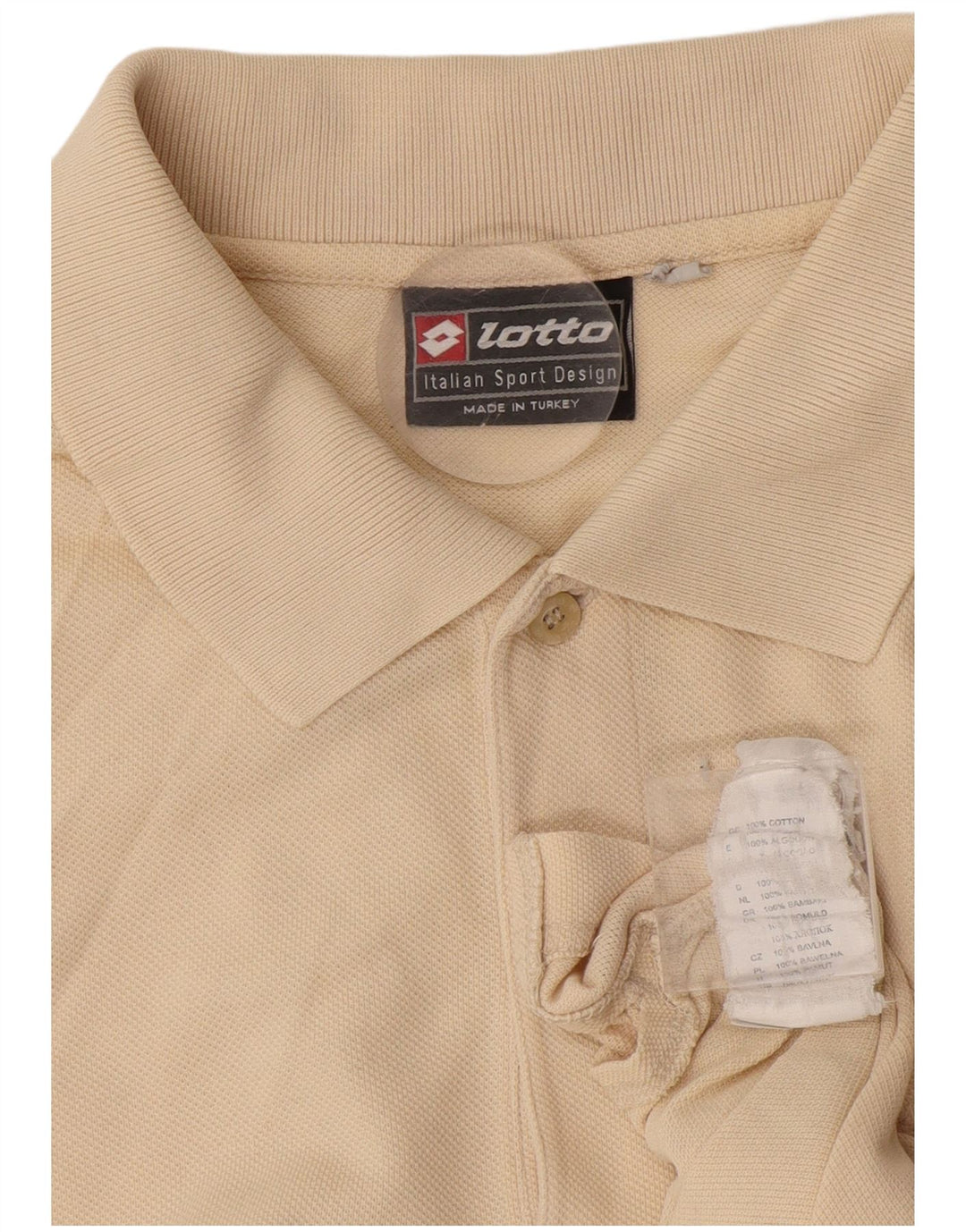 Lotto Herre Polo Shirt Large Off White Bomuld