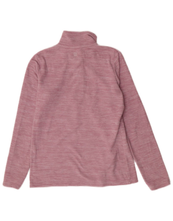 Mountain Warehouse Dame lynlås hals Fleece Jumper UK 10 Small Pink Flecked