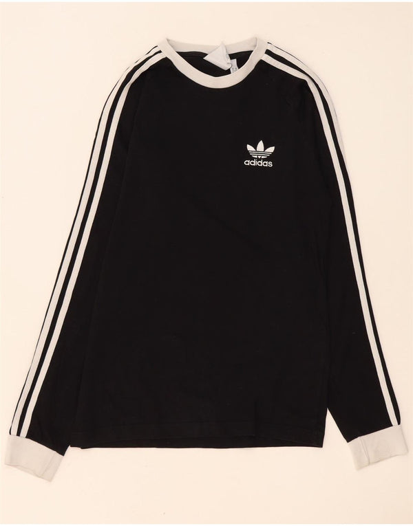 Adidas Herre Top Langærmet XS Sort Colourblock Bomuld