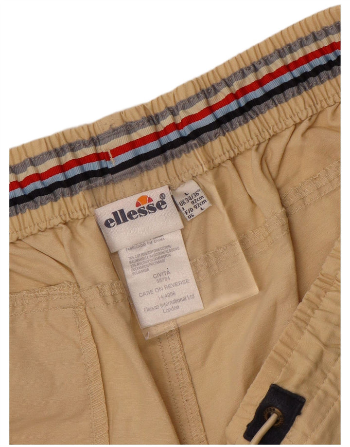 Ellesse Herre Sportshorts Store Beige Colourblock Bomuld