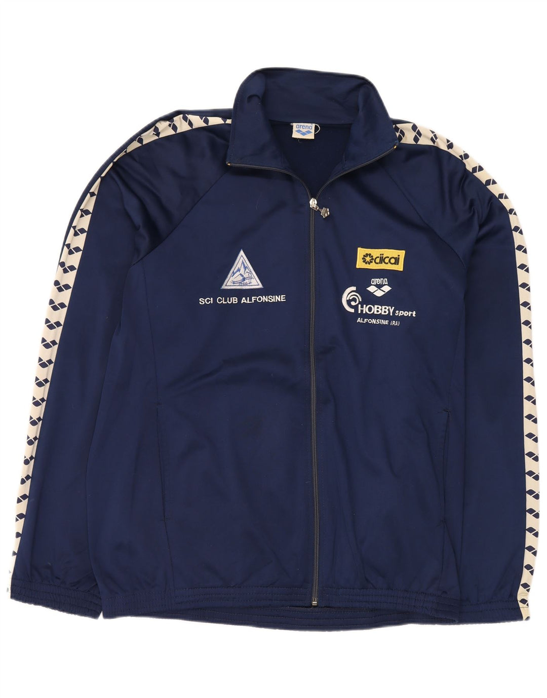 Arena Herre grafisk træningsdragt Topjakke 2XL Navy Blue Colourblock