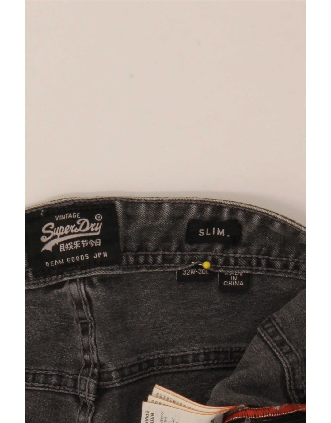 Superdry Herre Corporal Slim denimshorts W32 mellemgrå bomuld