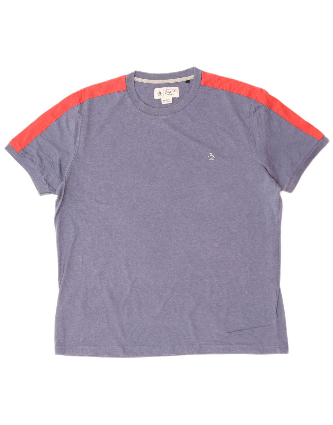 PENGUIN Herre T-Shirt Top XL Blå Colourblock