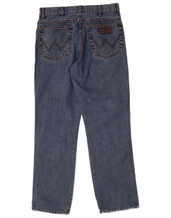 Wrangler Herre Texas Straight Jeans W32 L30 Blå Bomuld