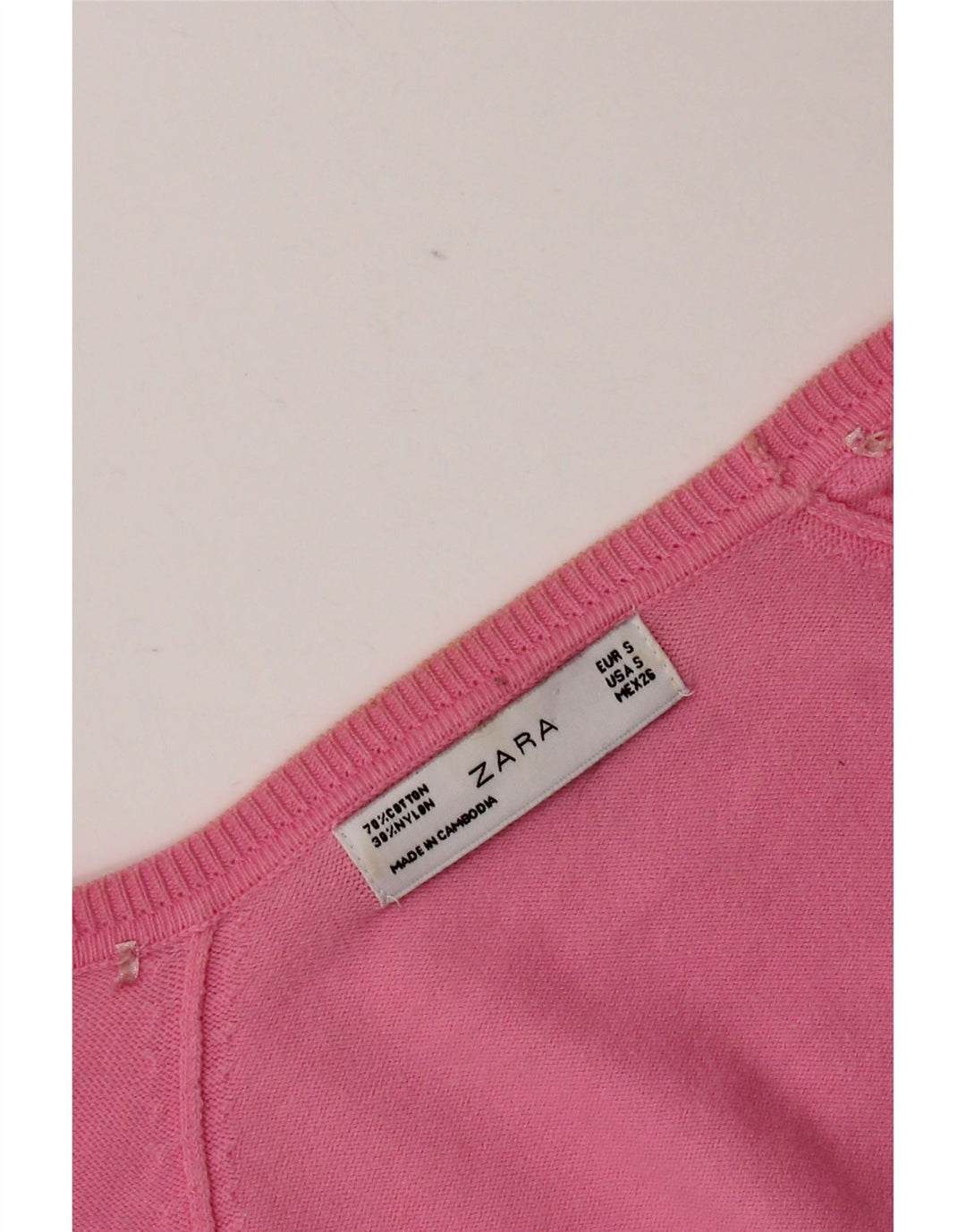 Zara Dame Cardigan Sweater UK 10 Small Pink