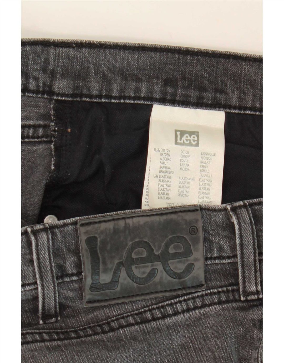 Lee Herre Luke Slim Jeans W36 L28 Grå Bomuld