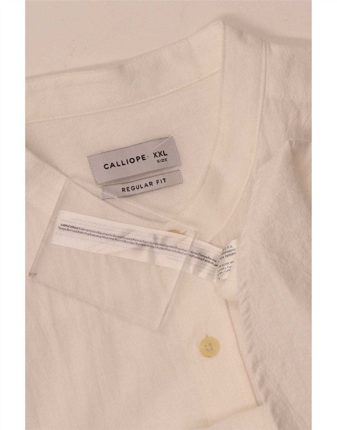 Calliope herre Regular Fit skjorte 2XL hvid bomuld