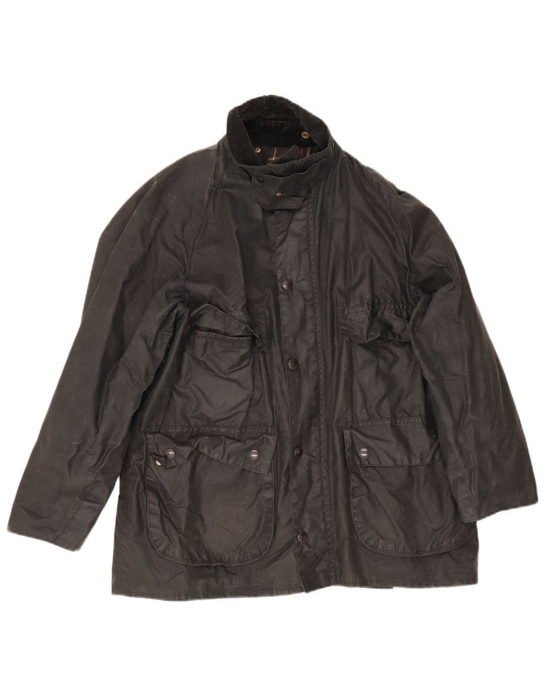 Barbour Herre Bedale Vokset Bomuldsjakke Størrelse 40 Medium Sort