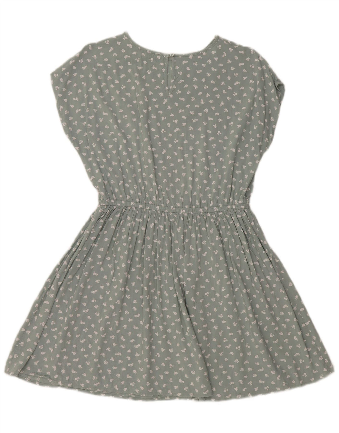 BENETTON Girls Basic Dress 11-12 Years Green Floral
