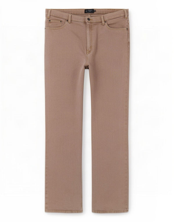 Marks & Spencer Mens Blue Harbour Straight Jeans W40 L35 Beige Cotton