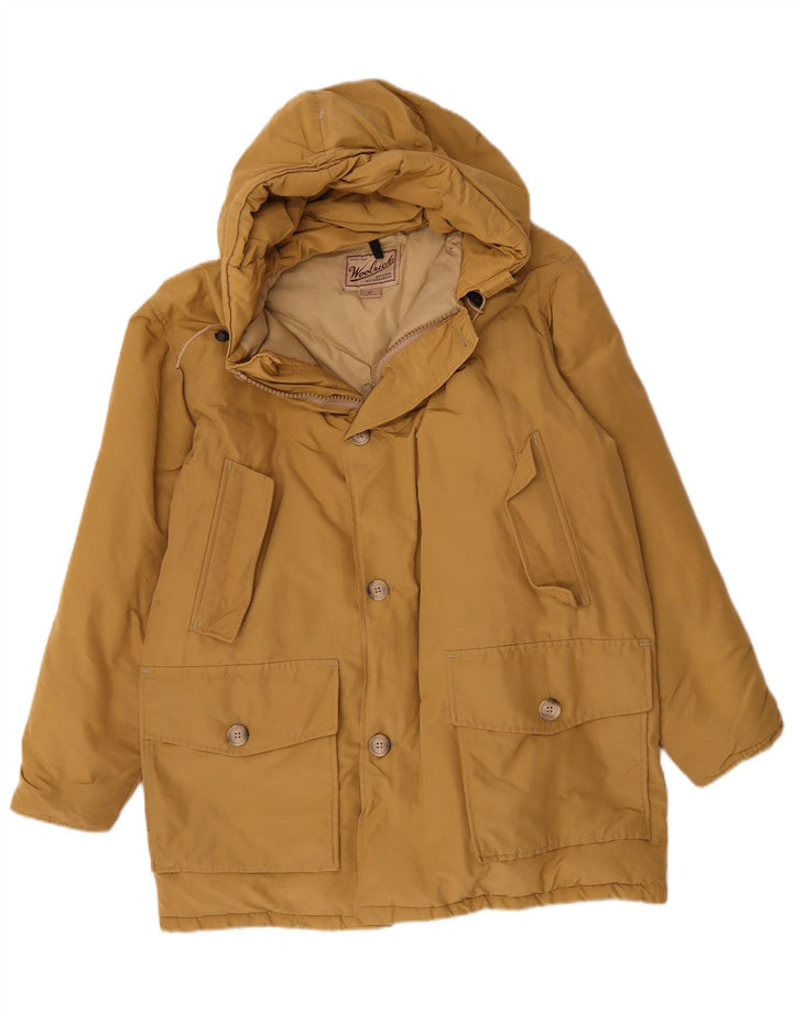 Woolrich Herre hættepolstret jakke UK 38 Medium Beige Polyester