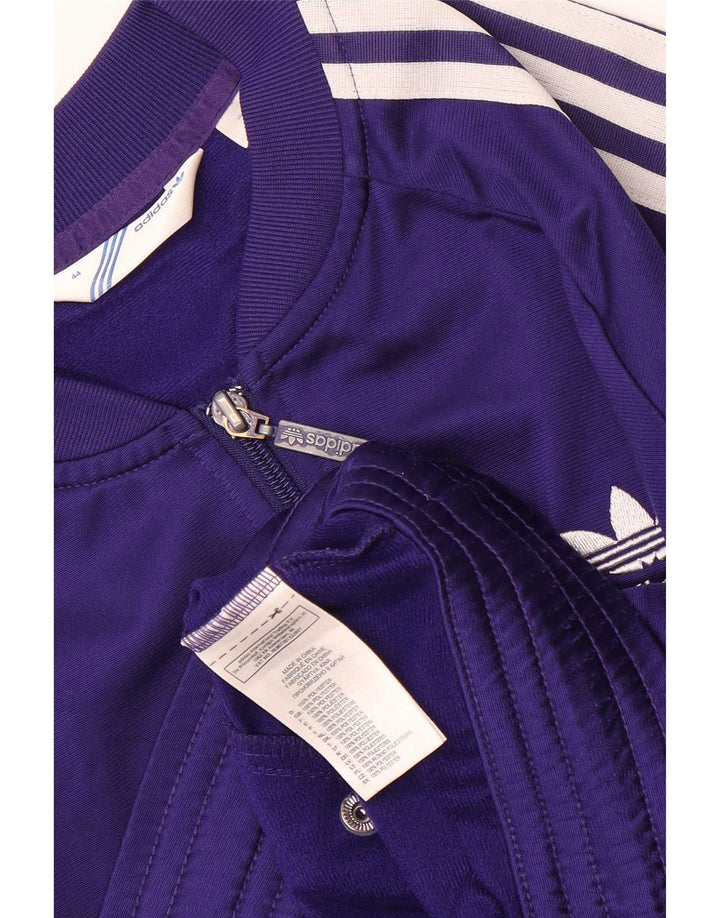 Adidas Womens Crop træningsdragt Topjakke IT 44 Medium Lilla Polyester