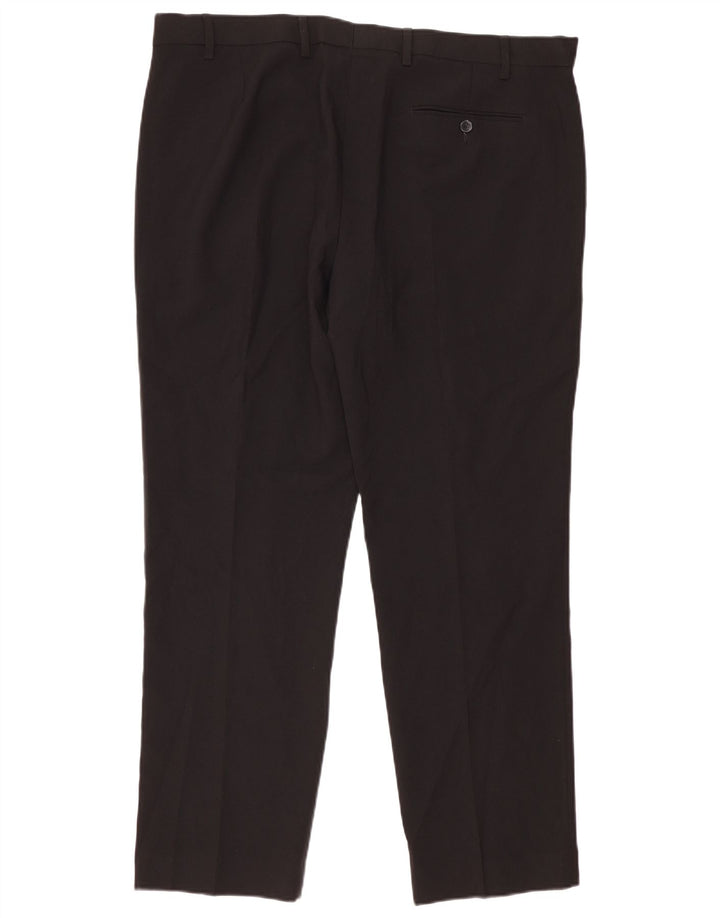 Marks & Spencer Herre Regular Suit Bukser W40 L31 Sort Polyester