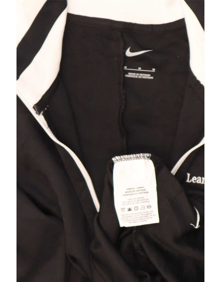 Nike Dame Grafisk Zip Neck Pullover Træningsdragt Top UK 12 Medium Black