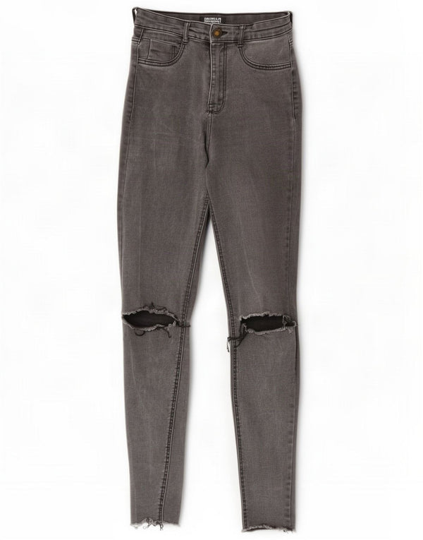 Zara Womens Trafaluc Distressed Skinny Jeans EU 36 XS W26 L27 Grey
