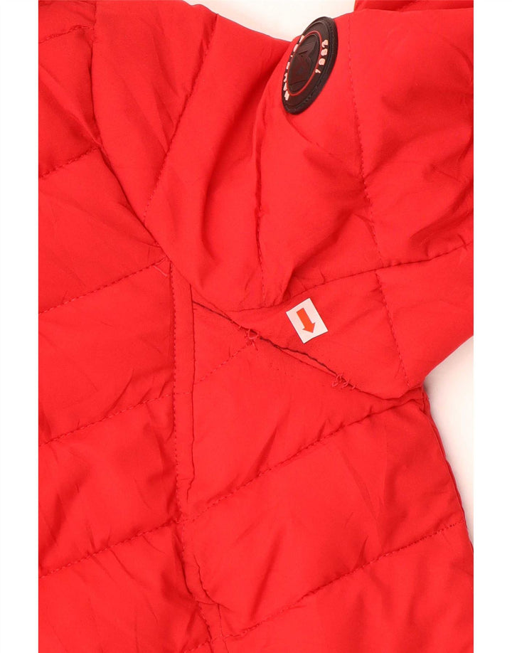 Nautica Polstret hættejakke til kvinder UK 6 XS Rød polyester