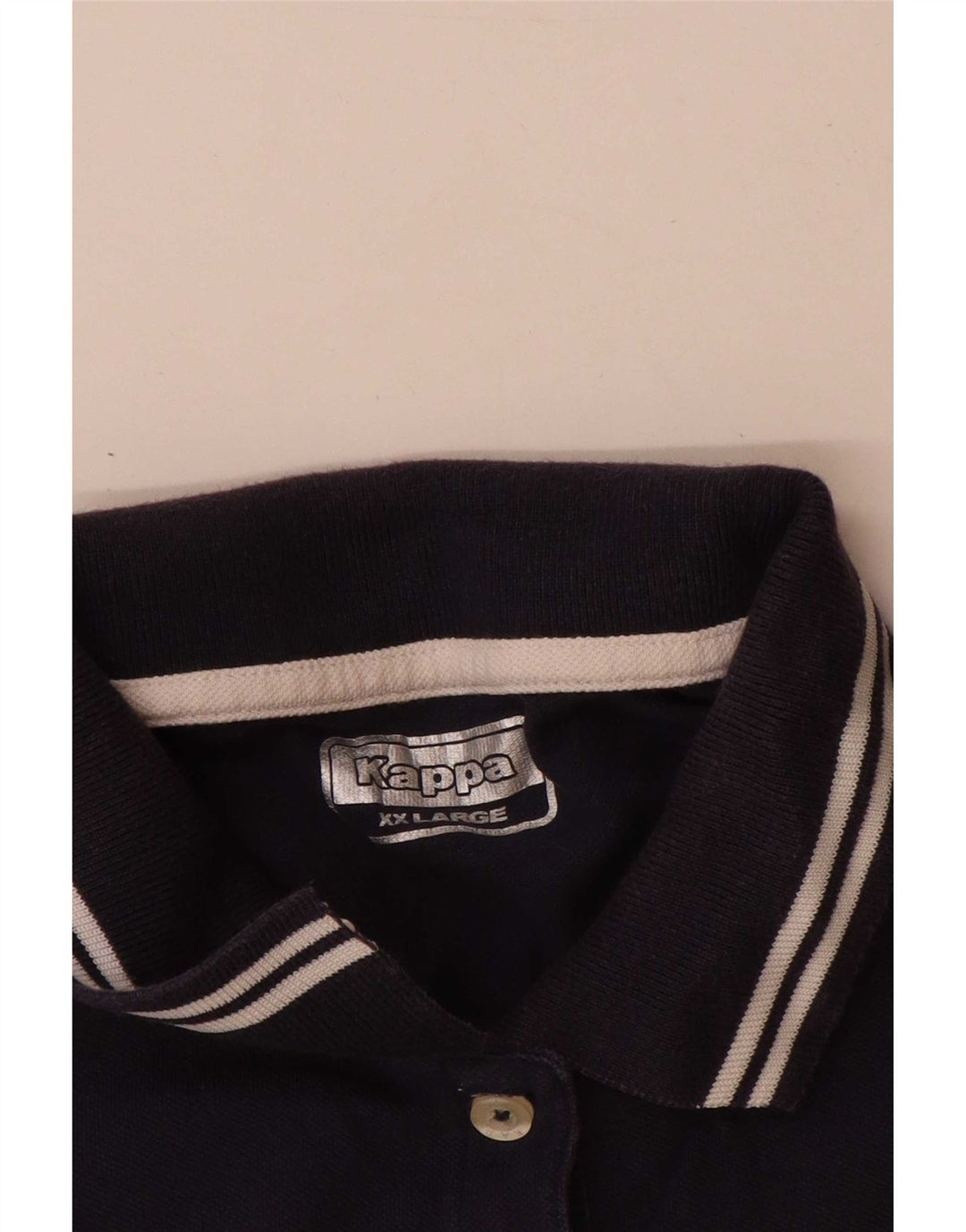Kappa Dame Slim Polo Shirt 2XL Marineblå Stribet