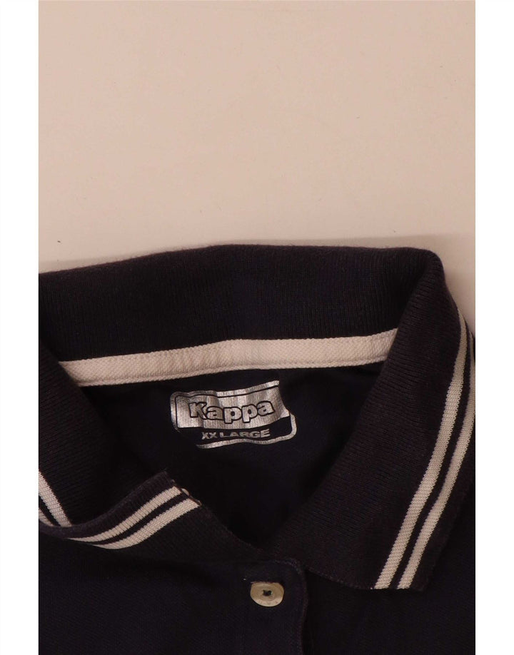 Kappa Dame Slim Polo Shirt 2XL Marineblå Stribet
